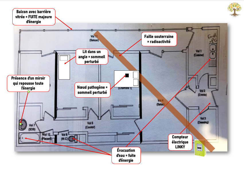 Exemple de diagnostic Vastu Shastra — observations avant et après corrections